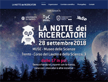 Tablet Screenshot of nottedeiricercatori.tn.it